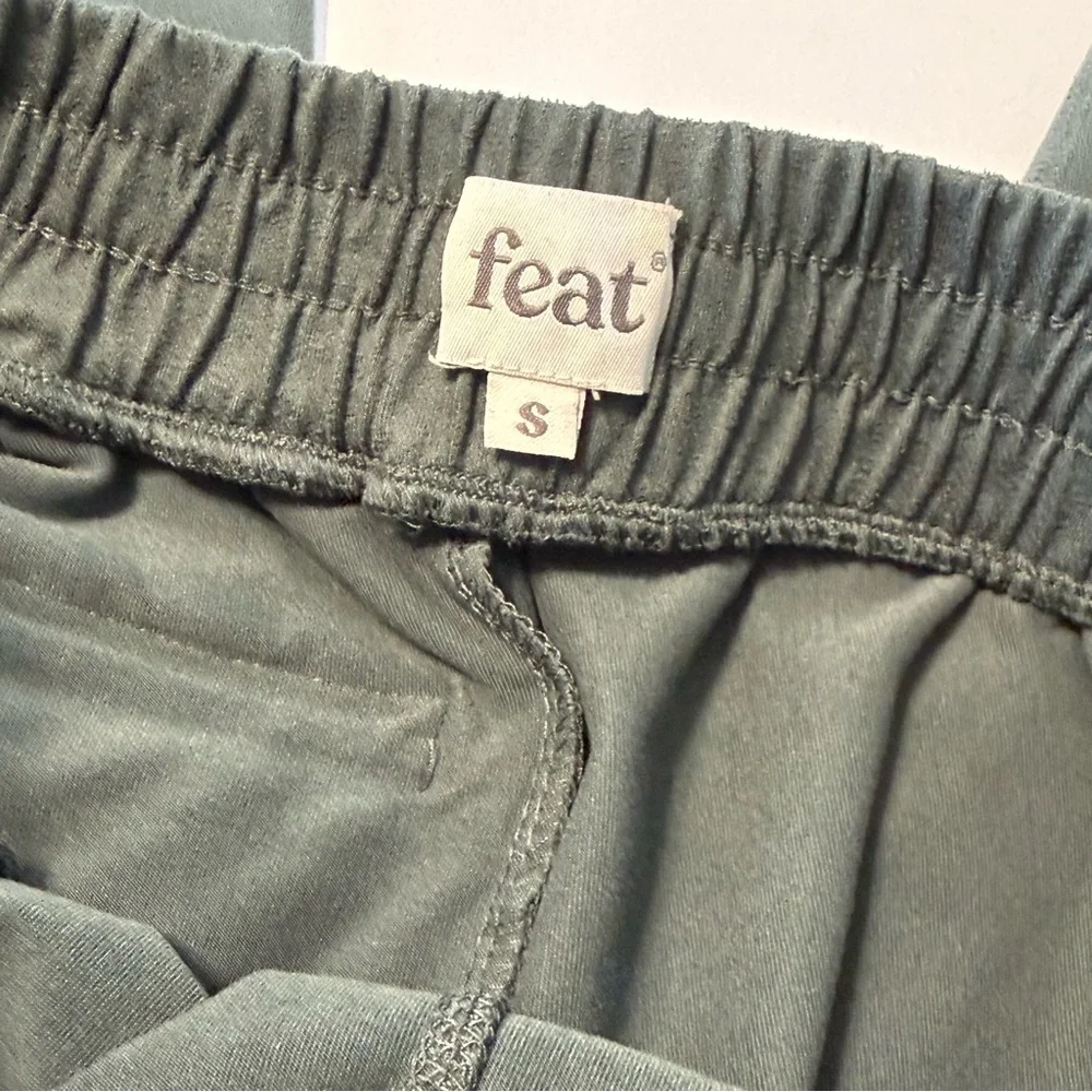 Feat Pull On Jogger Pants Women Size S Workout Dark Green Casual Comfy - Picture 7 of 11